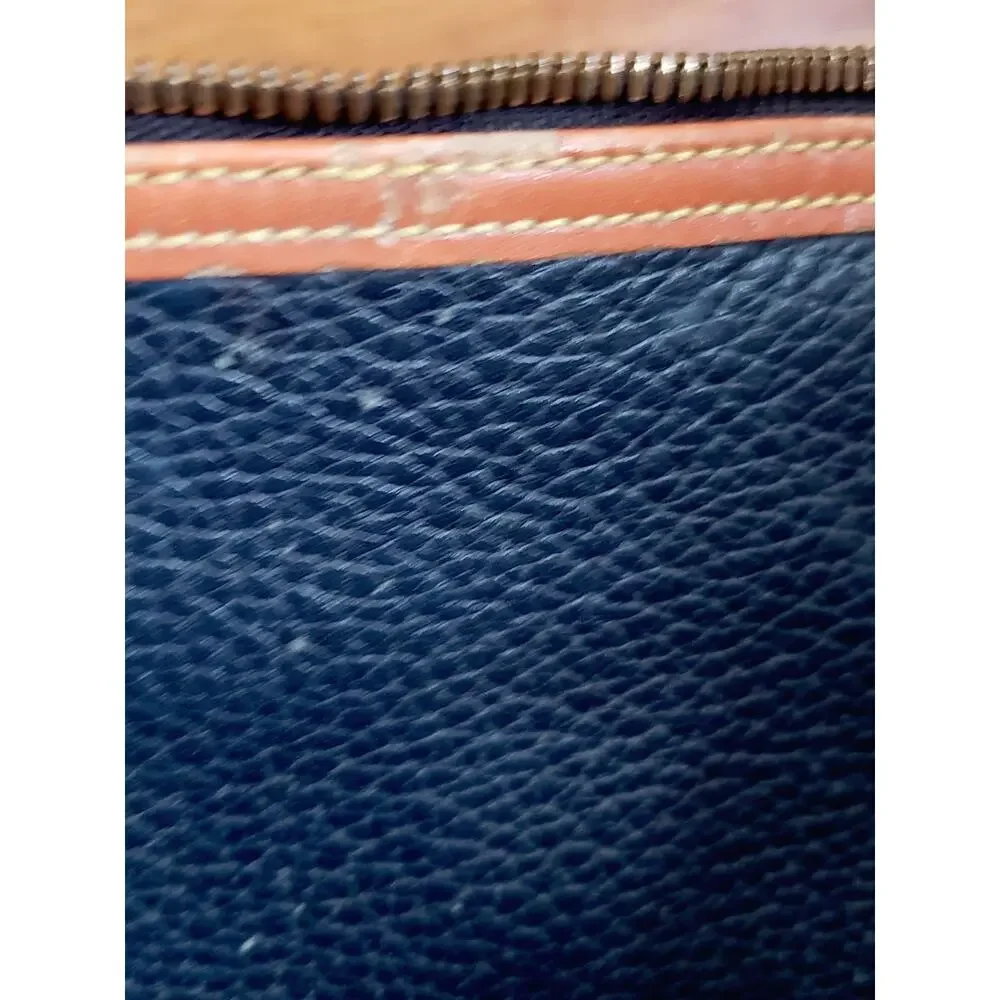 Dooney & Bourke VIntage All Weather Leather Domed Satchel Navy